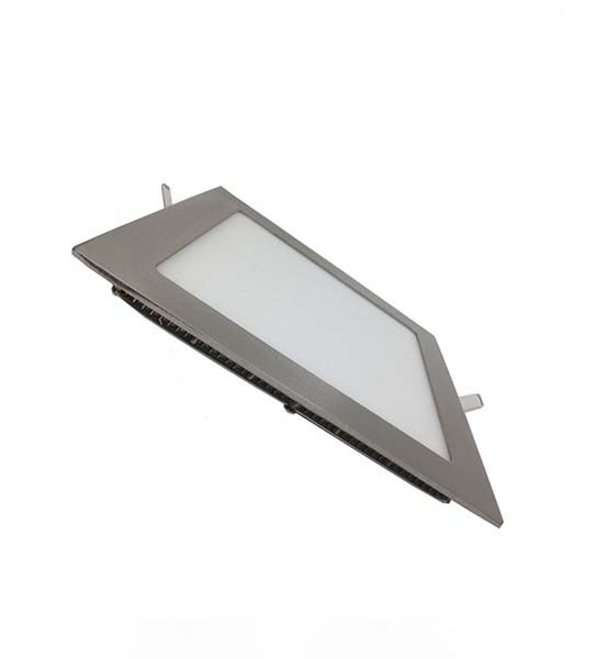 Painel Led 18W Quadrado de Encastrar Inox